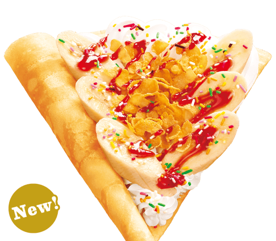 カラフル苺バナナパフェ