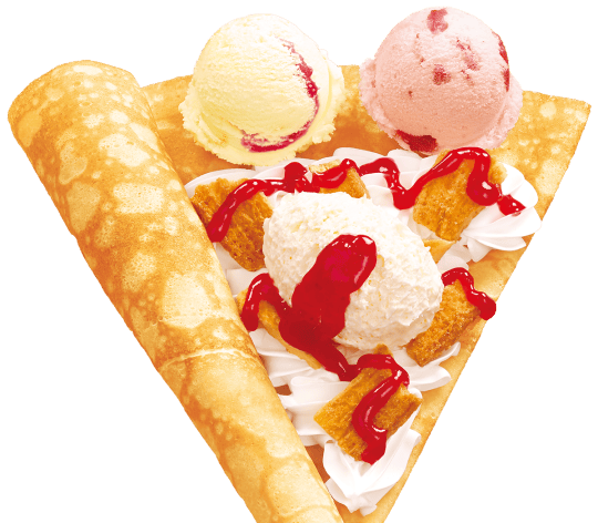 苺のサクふわレアチーズパイ＆アイスクリーム